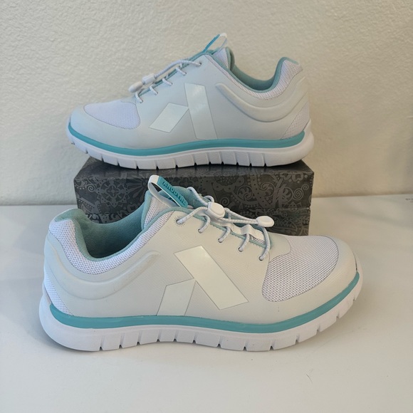 Anodyne No. 23 White with Aqua Shoes Sz 10W - Picture 5 of 8